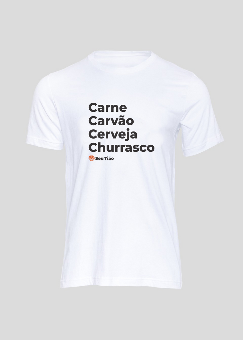 Camiseta Masculina Carne e Carvão