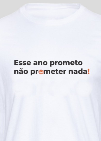 Camiseta Masculina Esse ano prometo