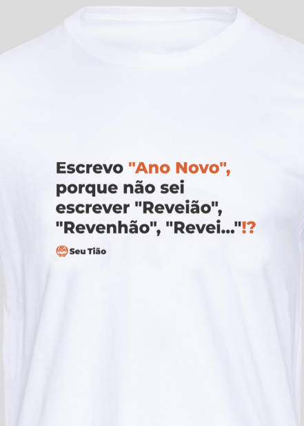 Camiseta Masculina Escrevo ano novo