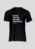 Camiseta Masculina Carne e Carvão