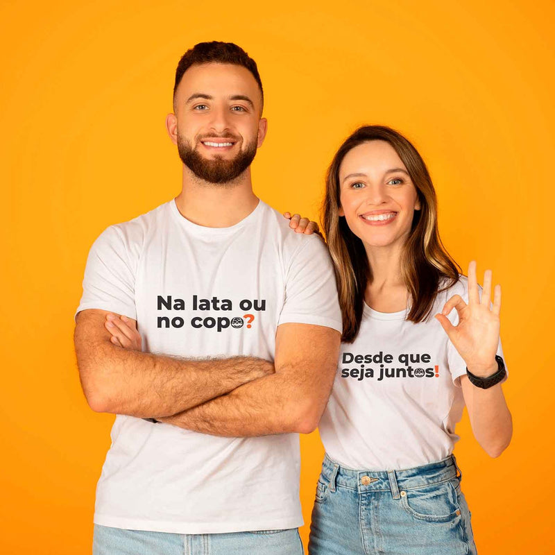 Camiseta Casal Na lata / Desde que