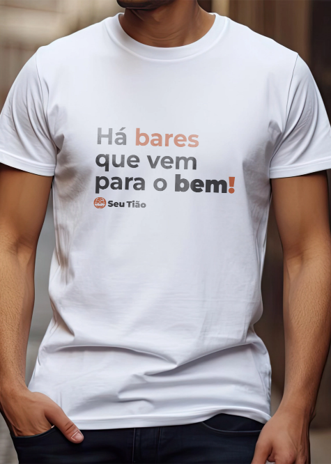 Camiseta Masculina Há bares