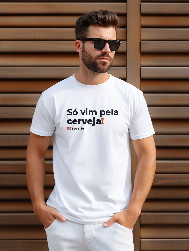 Camiseta Masculina Só vim pela cerveja