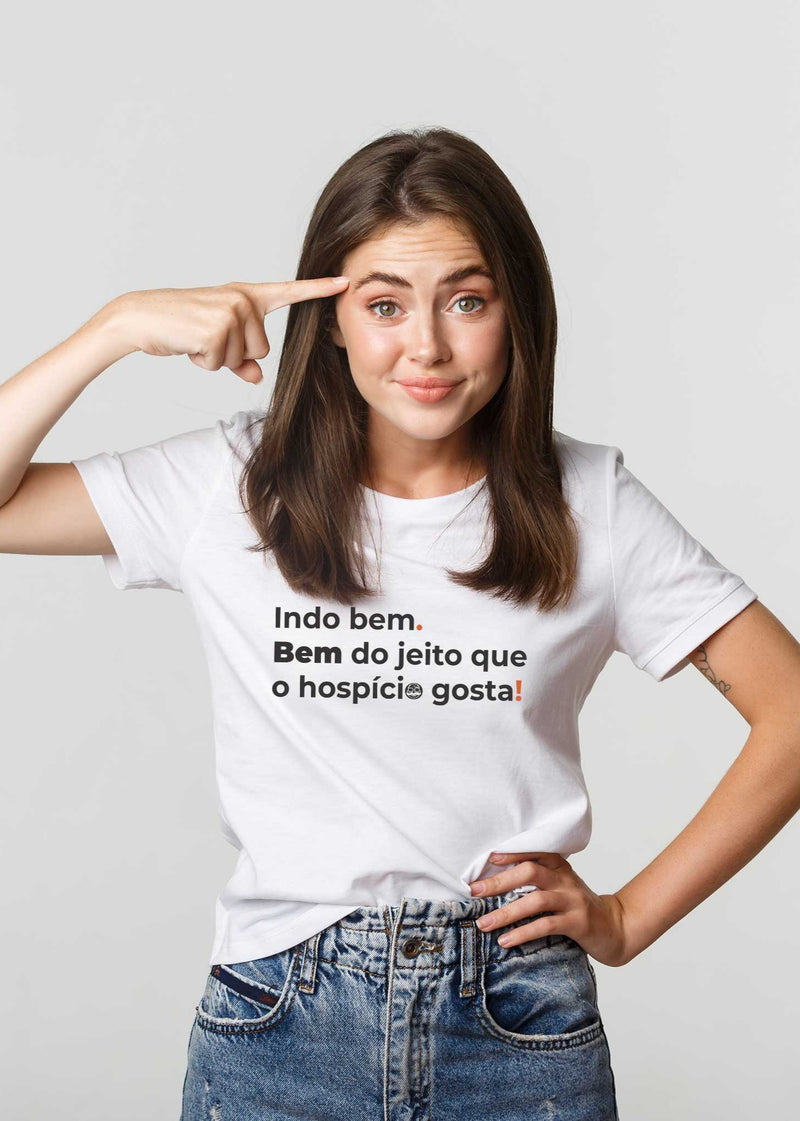 Camiseta Feminina Indo bem