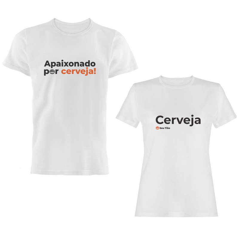 Camiseta Casal Apaixonado / Cerveja